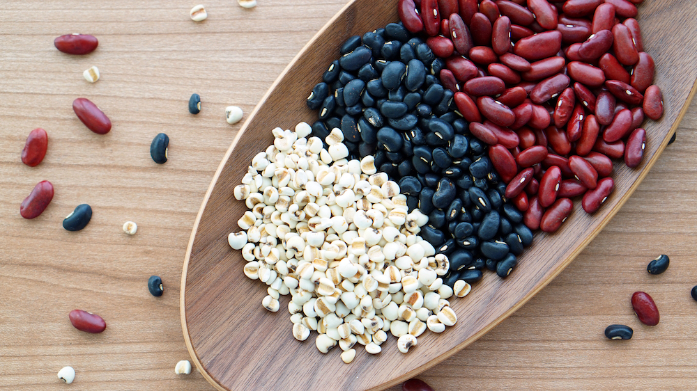 Three types of protein-packed beans in a serving bowl