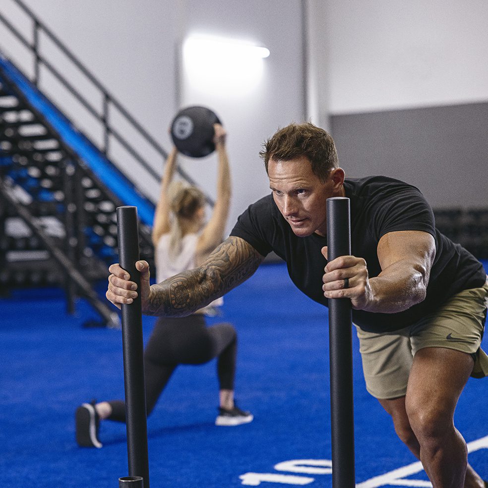 man working out at Group Fitness in Kansas City